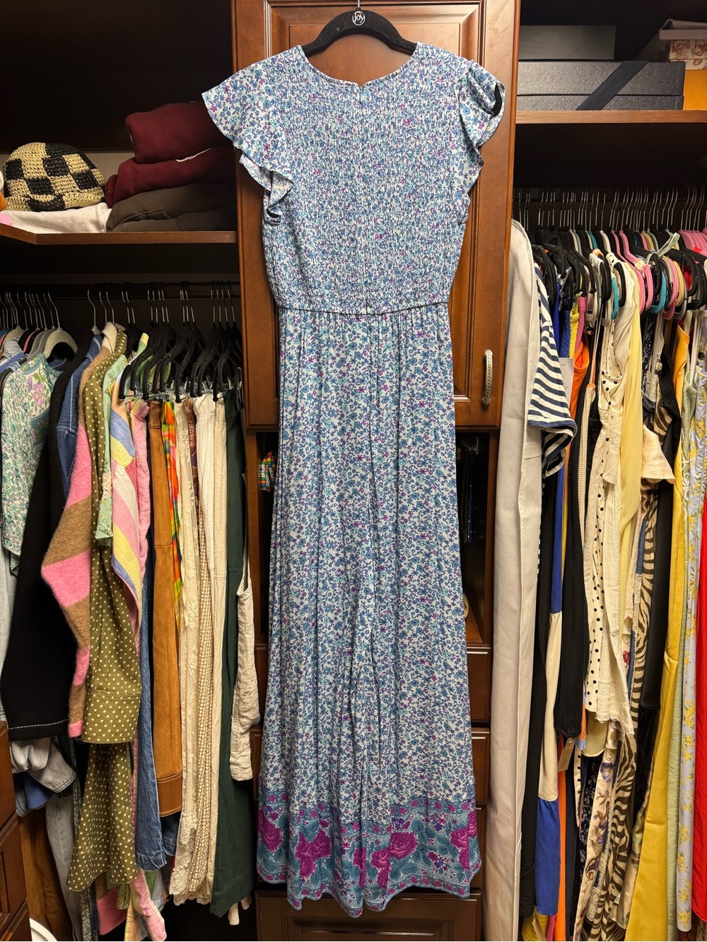Spell Love Jetty Shirred Jumpsuit - Blue Nirvana - NWT - Picture 6 of 10